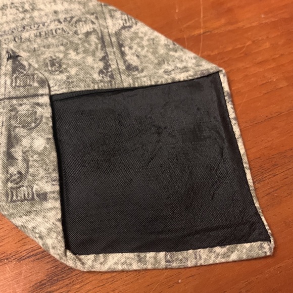 80’s $100 BENJAMINS CASH BENJAMIN FRANKLIN MONEY PRINT WOVEN NECKTIE - Picture 5 of 12